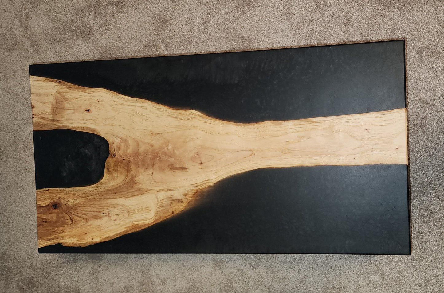 Pecan Wood and Epoxy Coffee Table