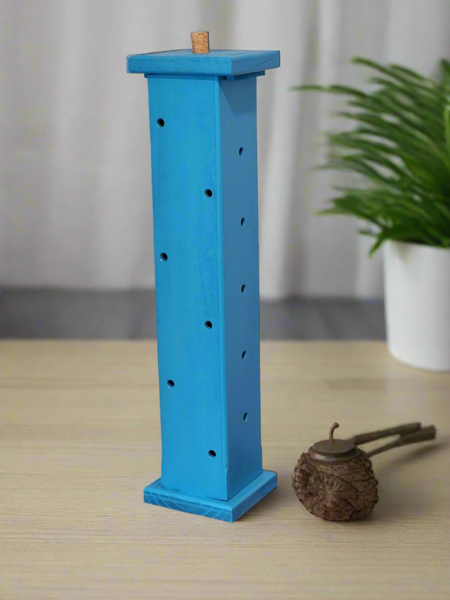 Tall Blue Incense Burner