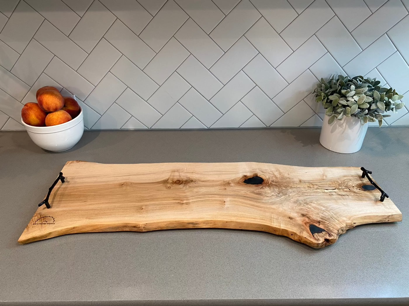 Live edge black walnut charcuterie board