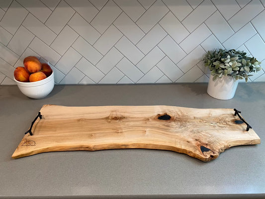 Live edge black walnut charcuterie board